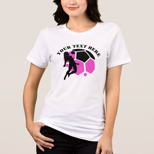 Fotbollsspelarflicka, Födelsedagspresent, Lag      T Shirt (Framsida)