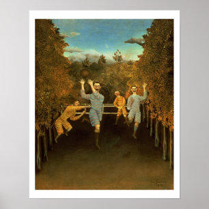 Fotbollsspelarna, 1908 (olja på kanfas) poster