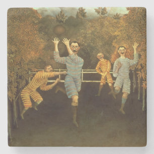 Fotbollsspelarna, 1908 (olja på kanfas) underlägg sten