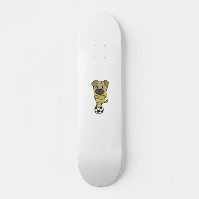 Fotbollsspelarpug | välj tillbaka färg mini skateboard bräda 18,5 cm (Framsida)