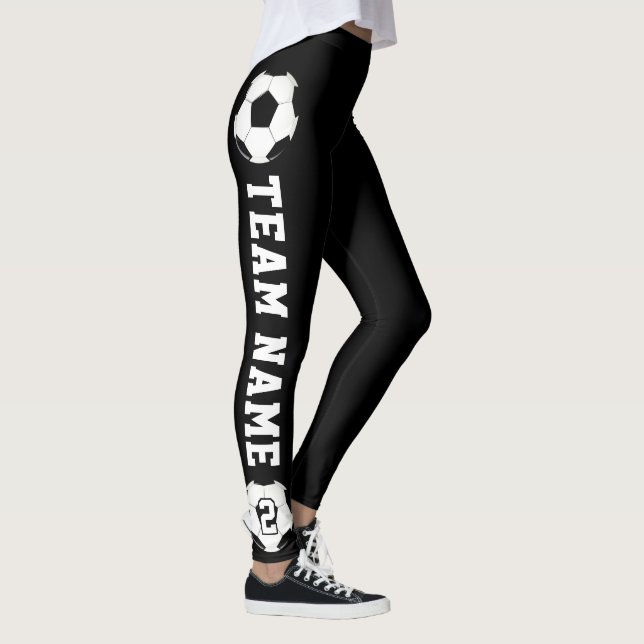 Fotbollsspelarteamet Namn och Anpassningsbar-sport Leggings (Höger)