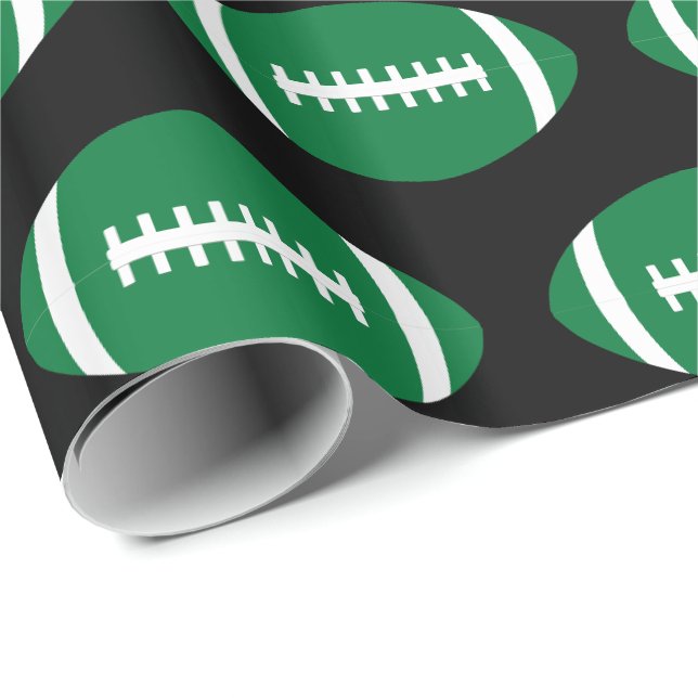 Fotbollsspelarteamet Party Grönt Football Sports Presentpapper (Rullad Hörn)