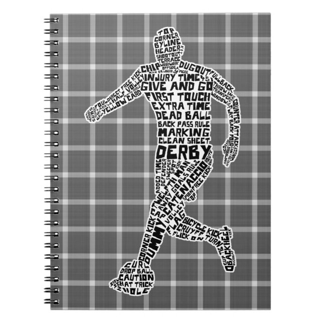 Fotbollsspelartypografisk anteckningsbok (Framsidan)