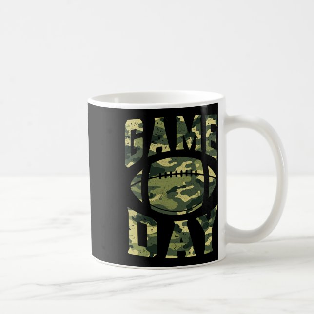 Fotbollsspelets speldag Camo Flagga Patriotic Usa Kaffemugg (Höger)