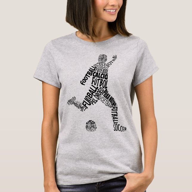 Fotbollsspråk Ord Art T-shirt (Framsida)
