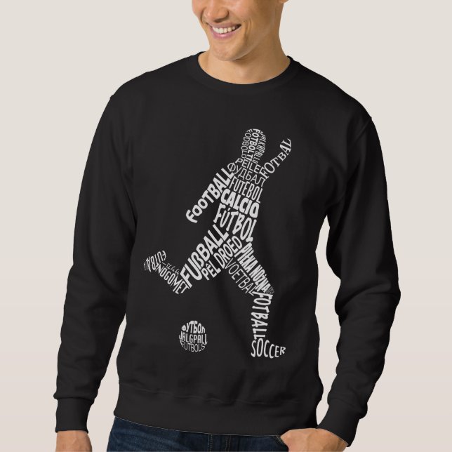 Fotbollsspråk (vita) sweatshirt (Framsida)