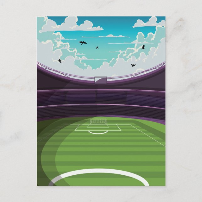 Fotbollsstadion Helg Vykort (Framsida)