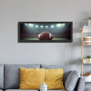 Fotbollsstadion Ljussättning Natt Dramatisk Poster