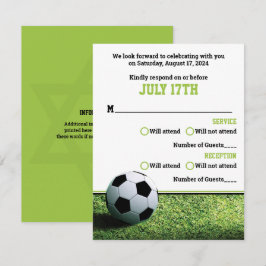 Fotbollsstadion på natten Bar Mitzvah RSVP-kort Inbjudningar