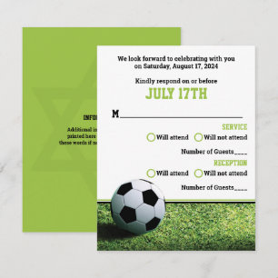 Fotbollsstadion på natten Bar Mitzvah RSVP-kort Inbjudningar