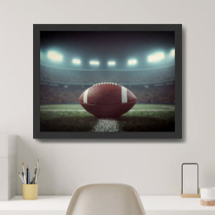Fotbollsstadions fältbelysning Panorama Poster