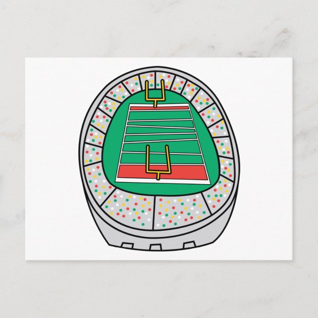 fotbollsstadionsgrafik vykort (Framsida)
