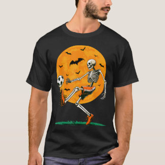 Fotbollsställning Skelett Kuslig Fotboll Pojkar Ha T Shirt