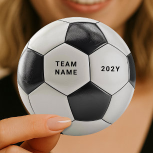Fotbollssticker Personligt Lag Namn År Runt Klistermärke