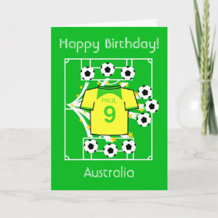 Fotbollsstjärna Australien-kort Kort