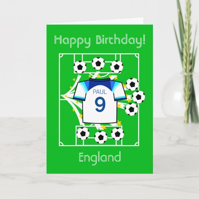 Fotbollsstjärna England Kort (Framsida)