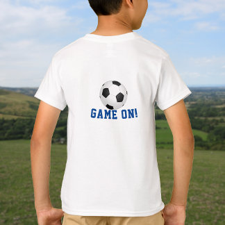 Fotbollsstjärna lägg till namn och text dubbelsidi t shirt