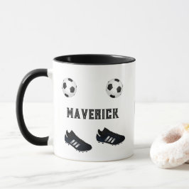 Fotbollsstjärna lägg till namntext mugg