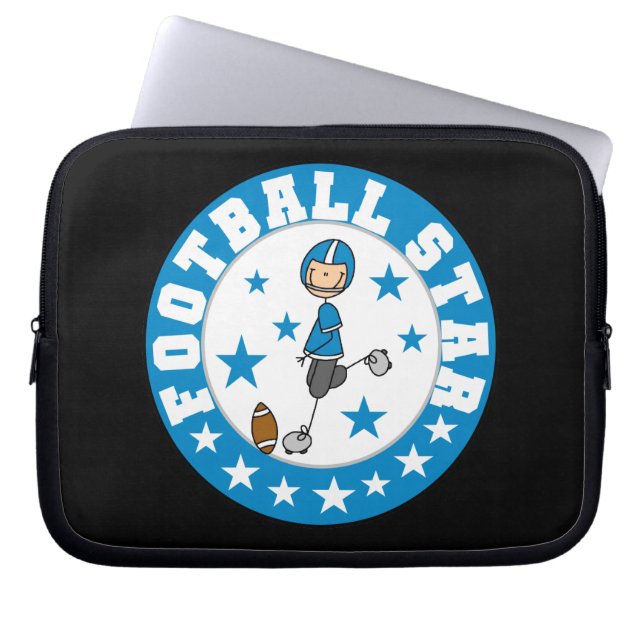 Fotbollsstjärna Laptop Sleeve (Framsidan)