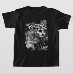 Fotbollsstjärna, svart fotboll t shirt