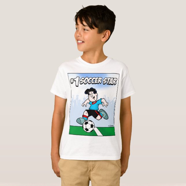Fotbollsstjärna Tee Shirt (Hel framsida)