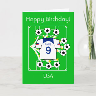 Fotbollsstjärna USA-kort Kort