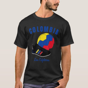 Fotbollsstövel Boll Cafeteros Colombia Flagga Fotb T Shirt