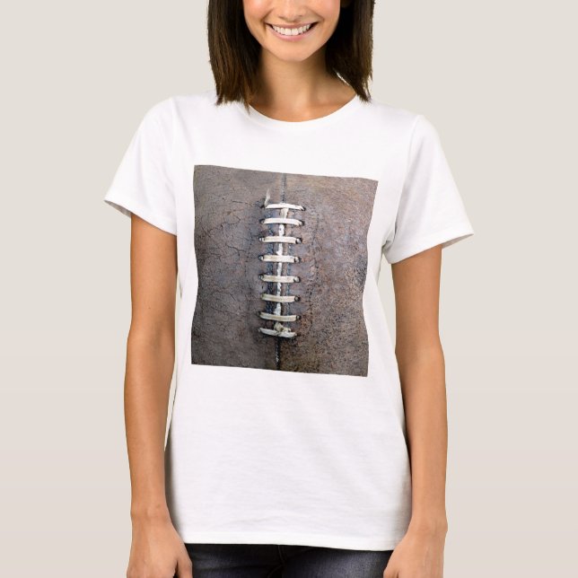 Fotbollssträngar vertikala tee shirt (Framsida)