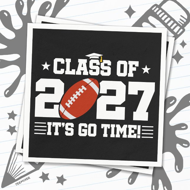 Fotbollsstudent Examen Dags Seniorklass 2027 Pappersservett (Skapare uppladdad)