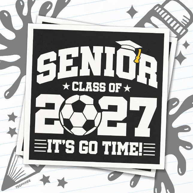 Fotbollsstudentexamen Dags Seniorklass 2027 Pappersservett (Skapare uppladdad)