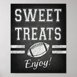 FotbollsSWEET-FÖRDRAGEN ENJOY! Signera kritutskrif Poster