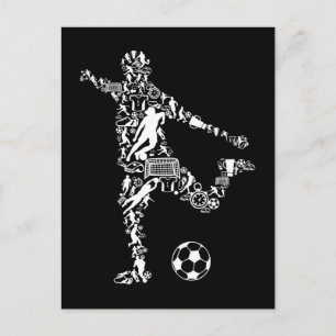 Fotbollssymboler - fotstegsspelare vykort