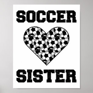 Fotbollssyster Familj Matchar Sportälskare Fotboll Poster