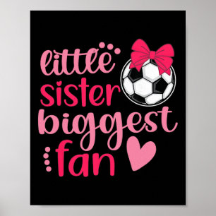 Fotbollssyster Fotbollssyskon Rolig lillasyster St Poster