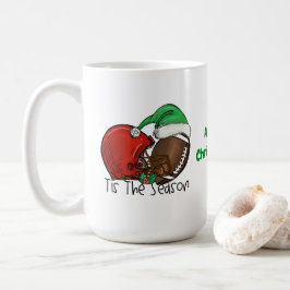Fotbollstall jul - den röda Grönten Brown Kaffemugg