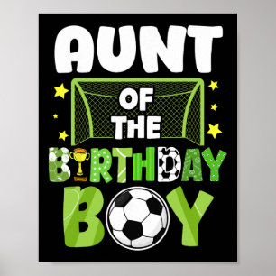 Fotbollstant Geburtstag Pojke Party Fotboll Familj Poster