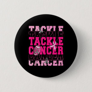 Fotbollstatackling Rosa Band Bröstcancer Medvetenh Knapp