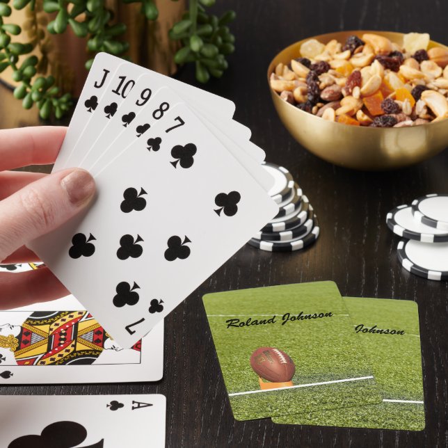 Fotbollstävling för Kickoff Personalize med Namn Casinokort (På plats)