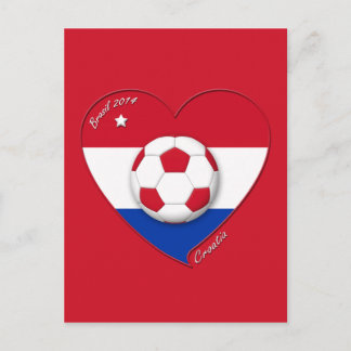 Fotbollsteamet "CROATIA". Fútbol de Croacia 2014 Vykort