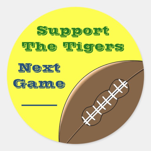 Fotbollsteamets kampanjstift runt klistermärke (Framsida)