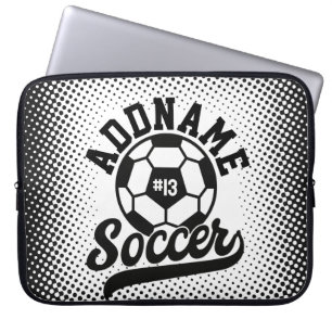 Fotbollsteamets Personlig för fotbollsspelare ADD Laptop Fodral