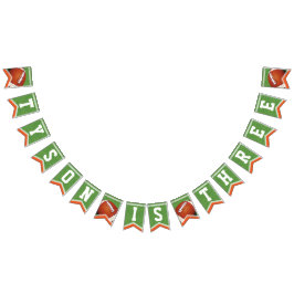 Fotbollstema Birthday Bunting Flaggor