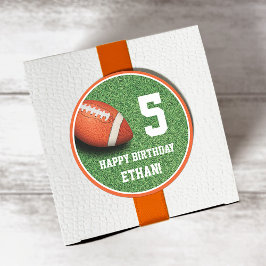 Fotbollstema Birthday Sticker Runt Klistermärke
