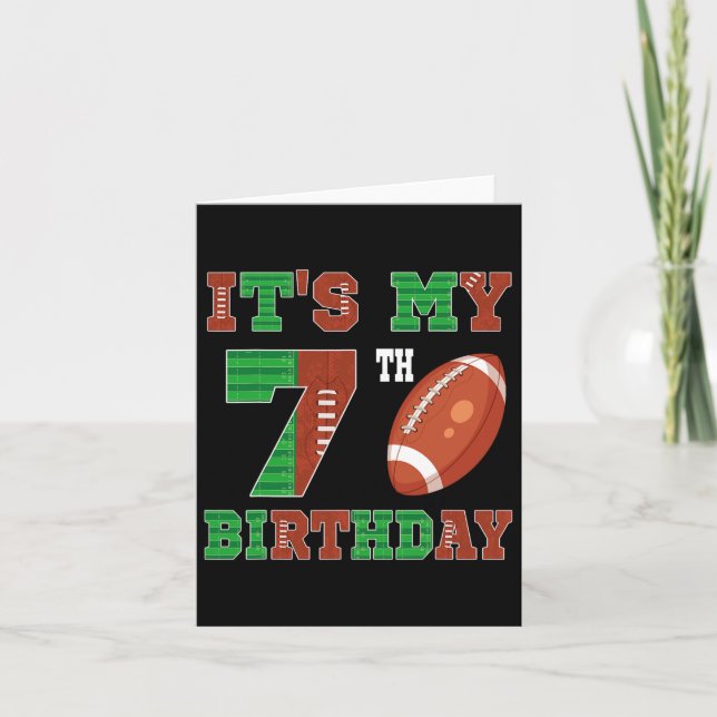 Fotbollstema för 7:e, 7 år gammal fotboll kort (Framsida)