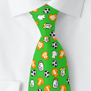 Fotbollstema med Orange Guld Shirts Slips