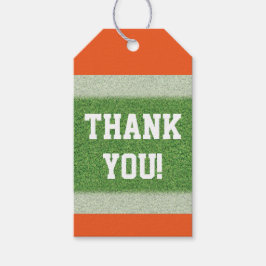 Fotbollstema Presentetikett