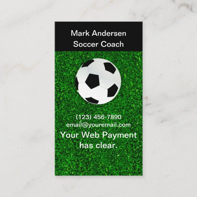 Fotbollstema Sport Mat Expert l2 Visitkort (Framsida)