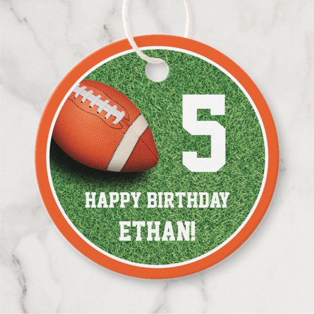 Fotbollstema - tack Märkre Gåvor Etiketter (Framsida)