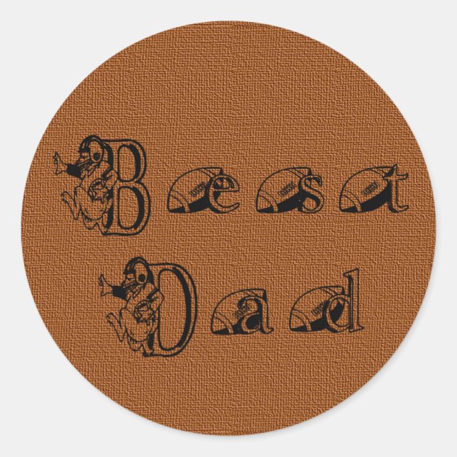 Fotbollstext Pappa Runt Klistermärke (Framsida)