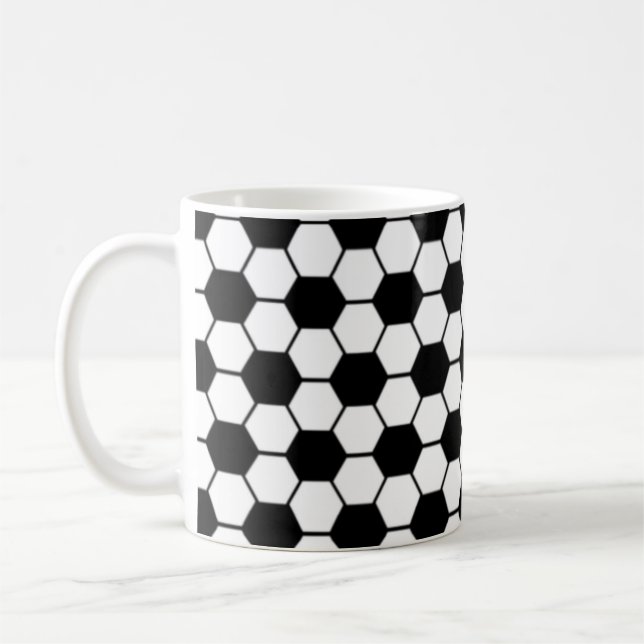 Fotbollstextur mönster  kaffemugg (Vänster)